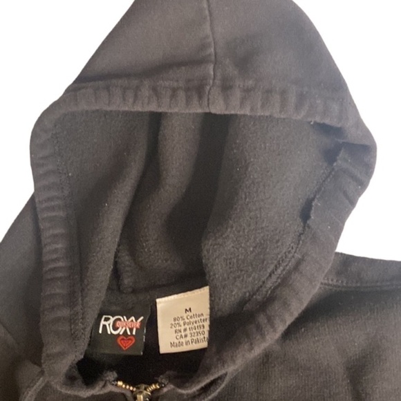 ROXY QUIKSILVER BALCK HOODIE SIZE MEDIUM - Picture 2 of 6